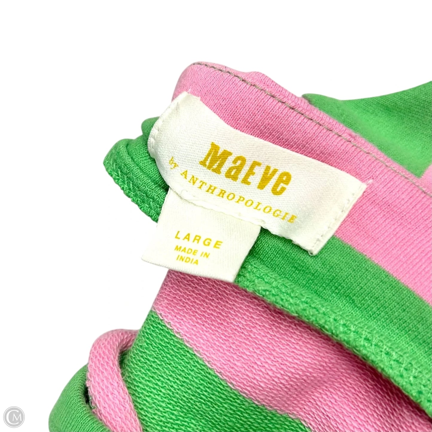 Top Long Sleeve By Maeve In Green & Pink, Size: L