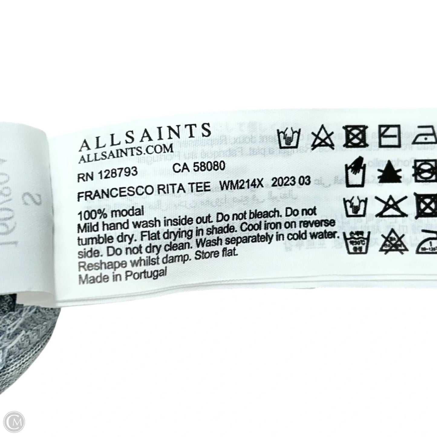 Top Long Sleeve Designer By All Saints In Blue, Size: S