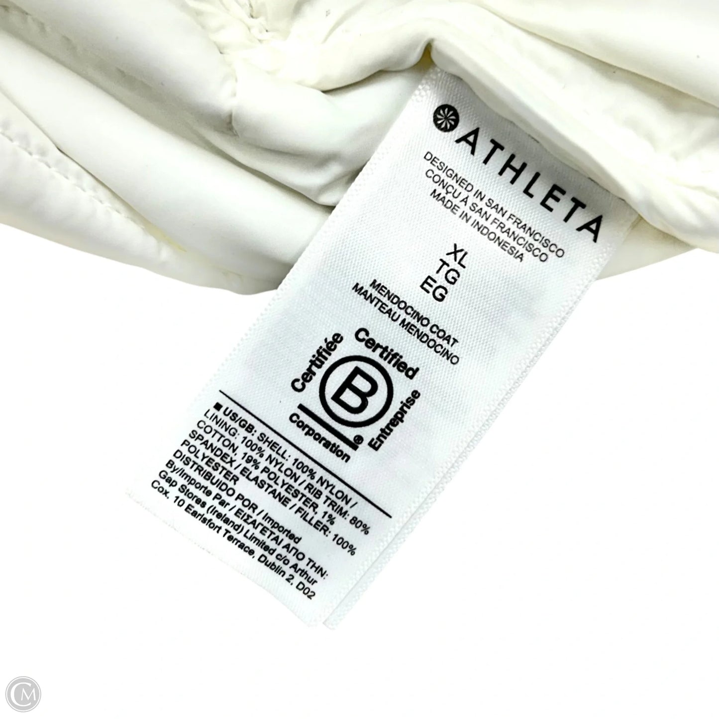 Jacket Puffer & Quilted By Athleta In Cream, Size: Xl