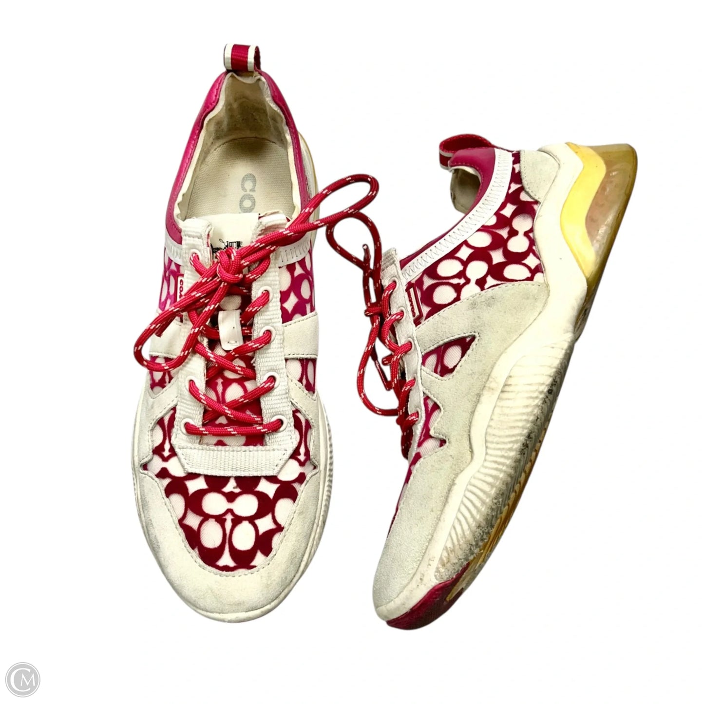 Shoes Designer By Coach In Pink & Off White, Size: 10
