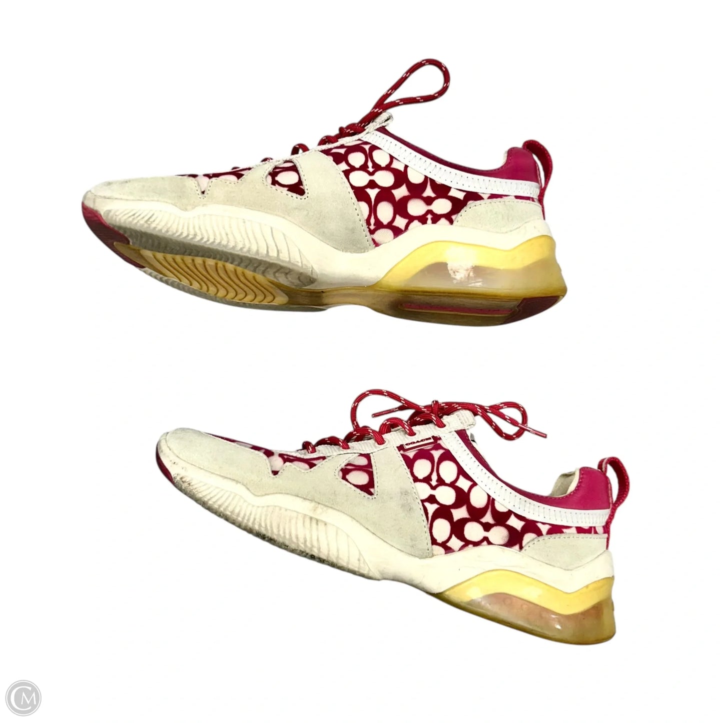 Shoes Designer By Coach In Pink & Off White, Size: 10