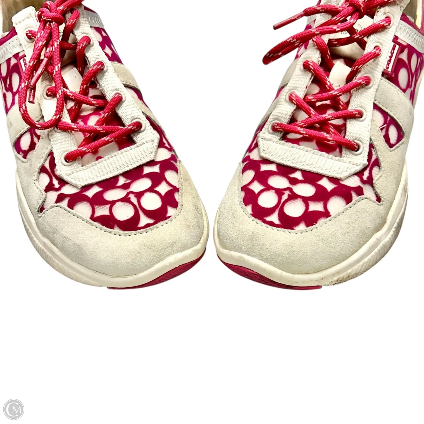 Shoes Designer By Coach In Pink & Off White, Size: 10