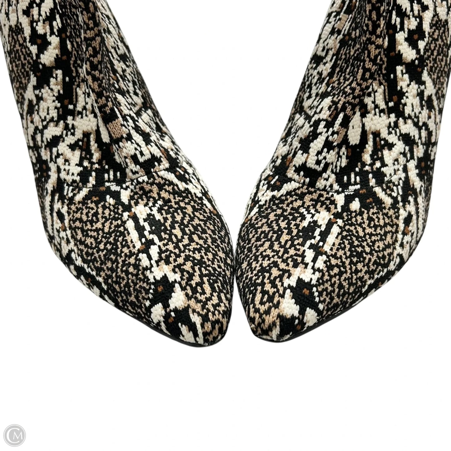 Boots Ankle Heels By Mia In Black & Brown, Size: 9
