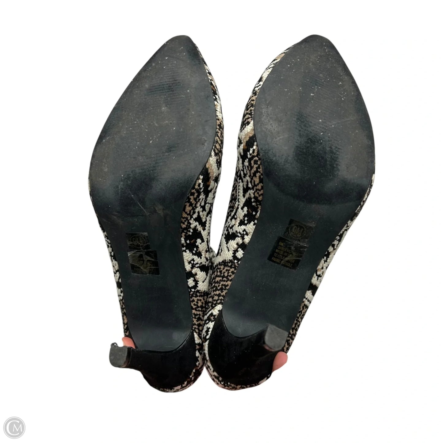Boots Ankle Heels By Mia In Black & Brown, Size: 9