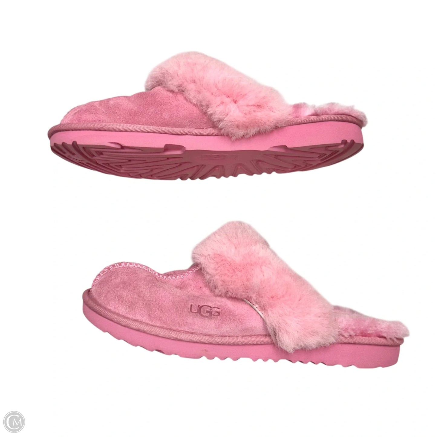 Slippers Designer By Ugg In Pink, Size: 6