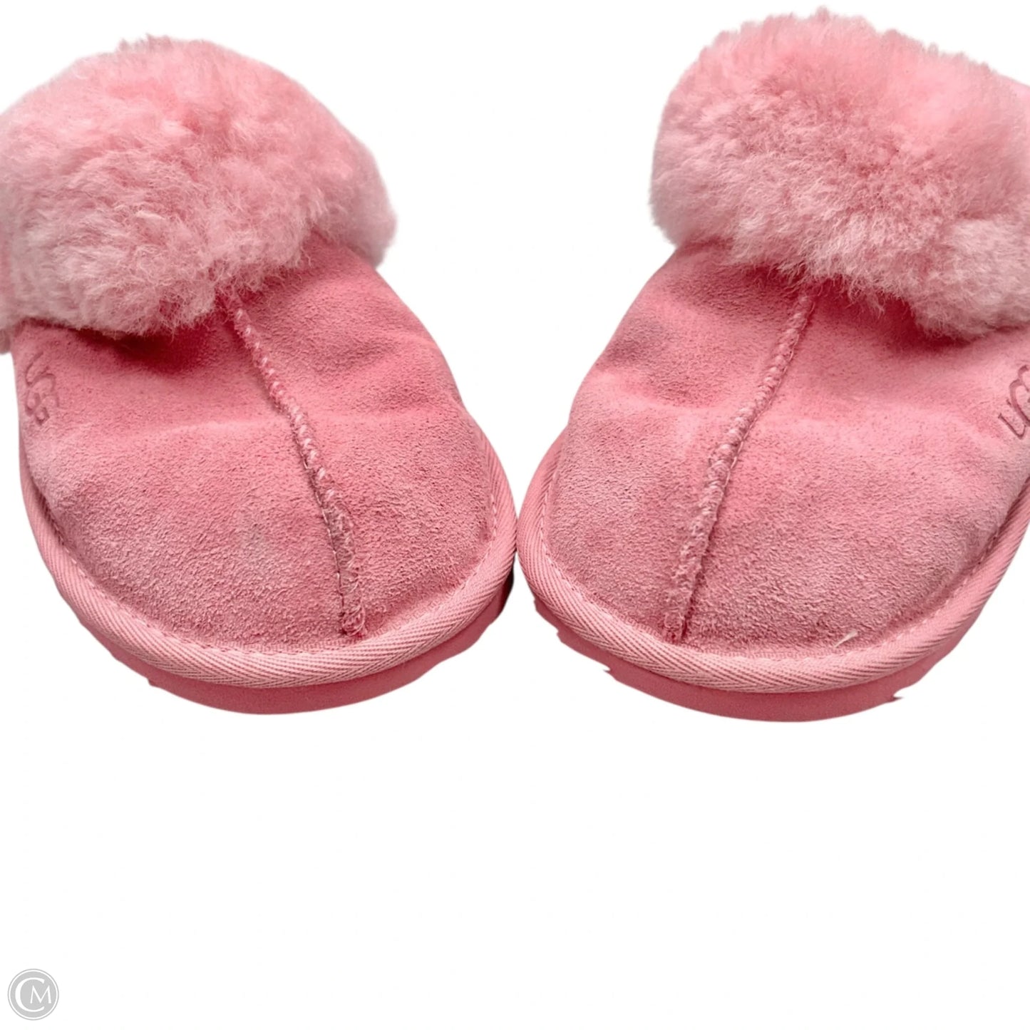 Slippers Designer By Ugg In Pink, Size: 6