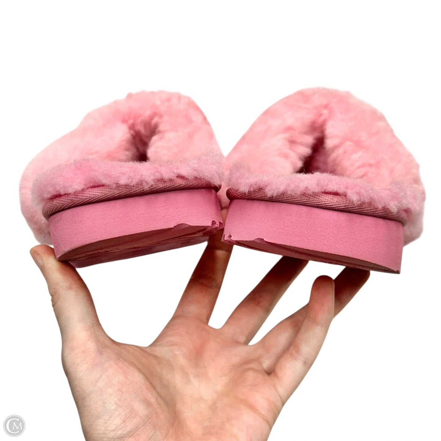 Slippers Designer By Ugg In Pink, Size: 6