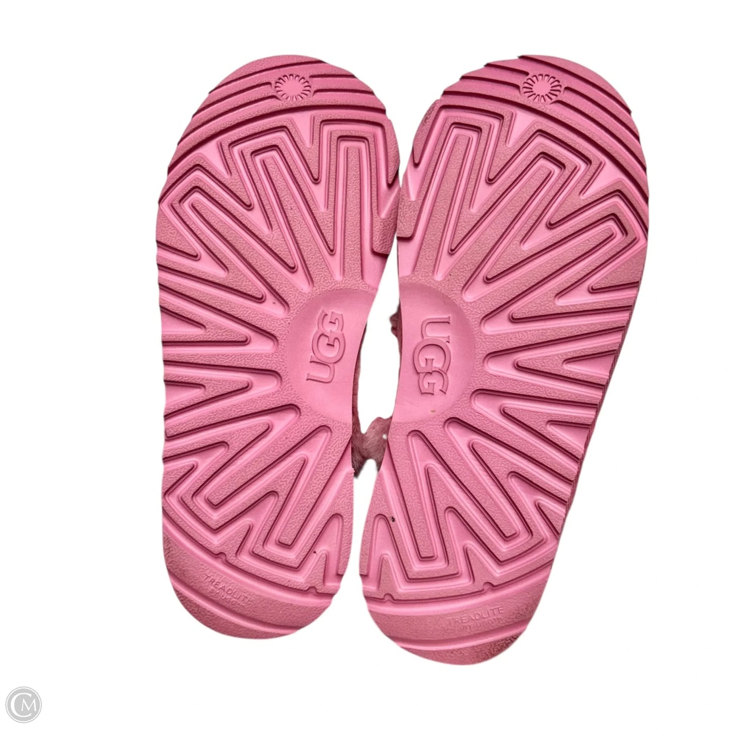 Slippers Designer By Ugg In Pink, Size: 6