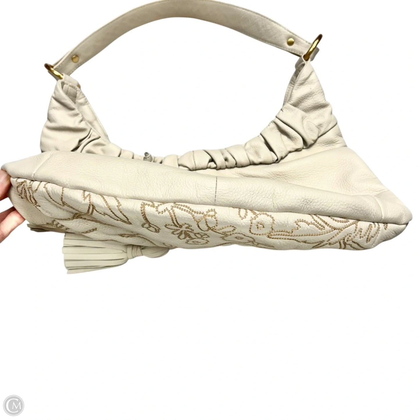 Handbag Leather By Isabella Fiore, Size: Medium
