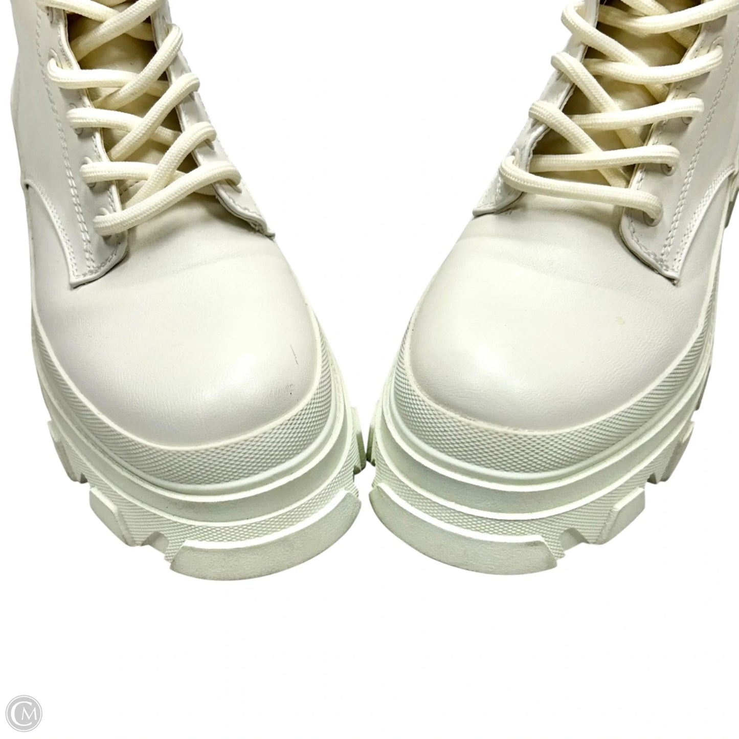 Boots Combat By Rouge In Ivory, Size: 8