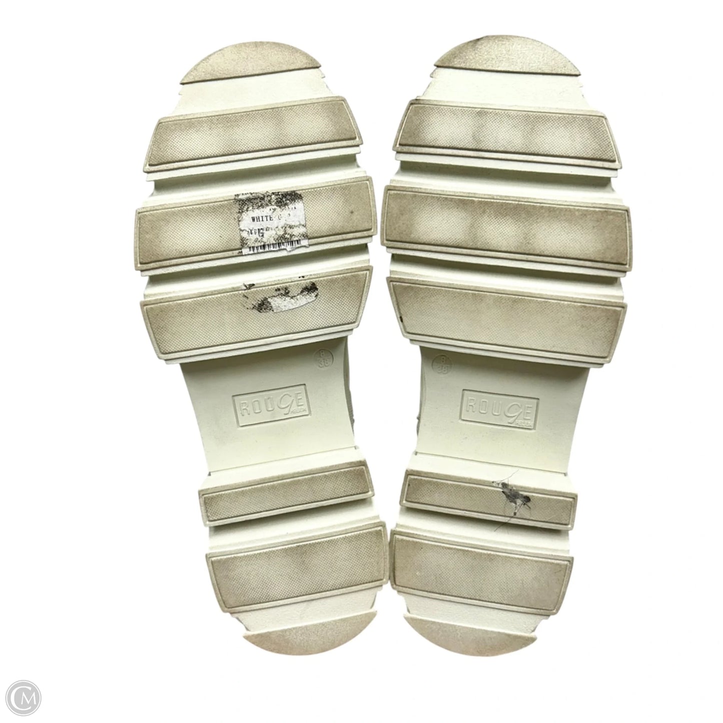 Boots Combat By Rouge In Ivory, Size: 8