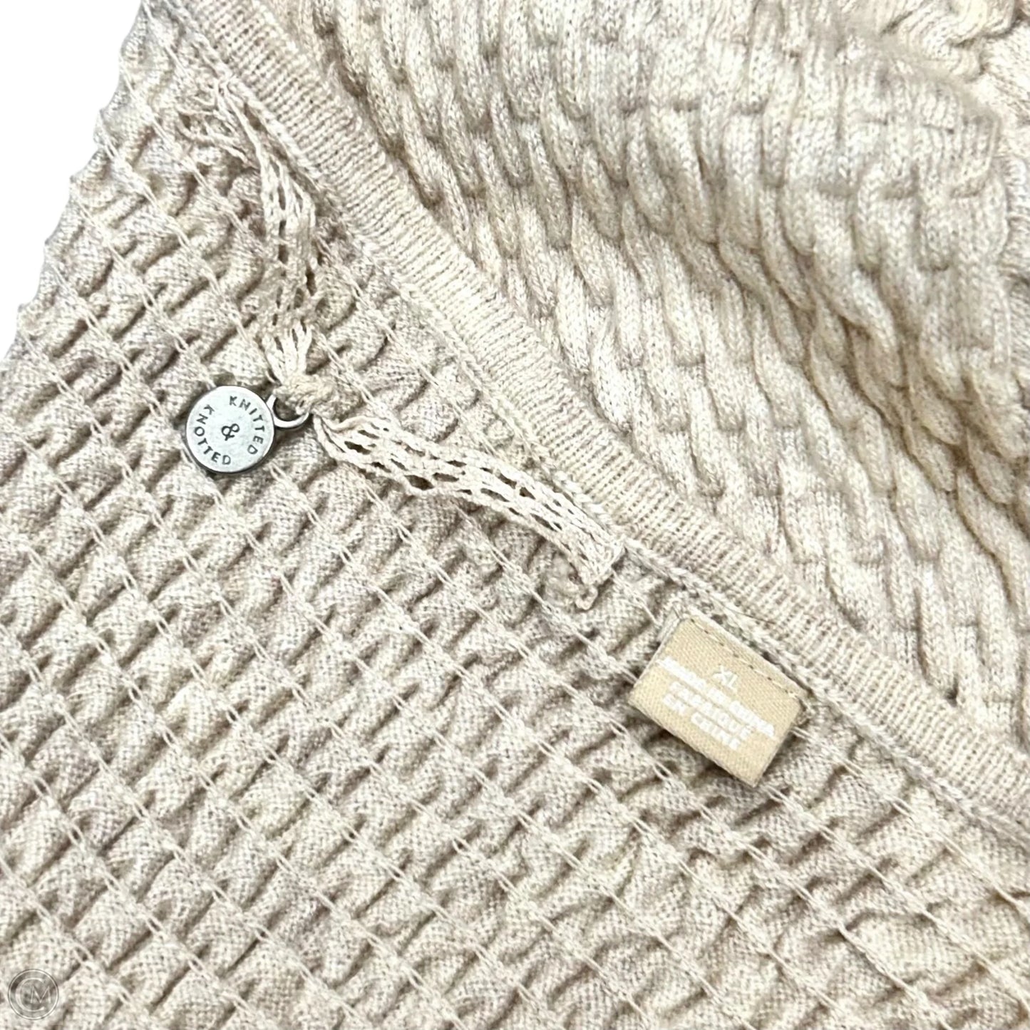 Sweater By Knitted And Knotted In Cream, Size: Xl