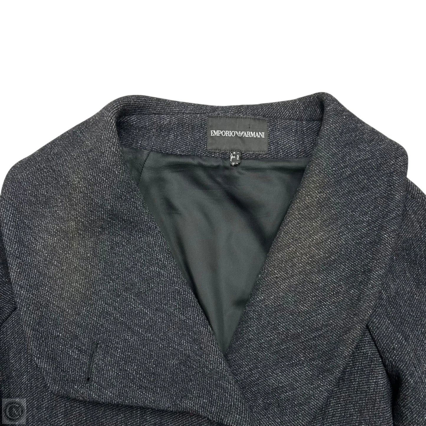Coat Peacoat By Emporio Armani In Grey, Size: S