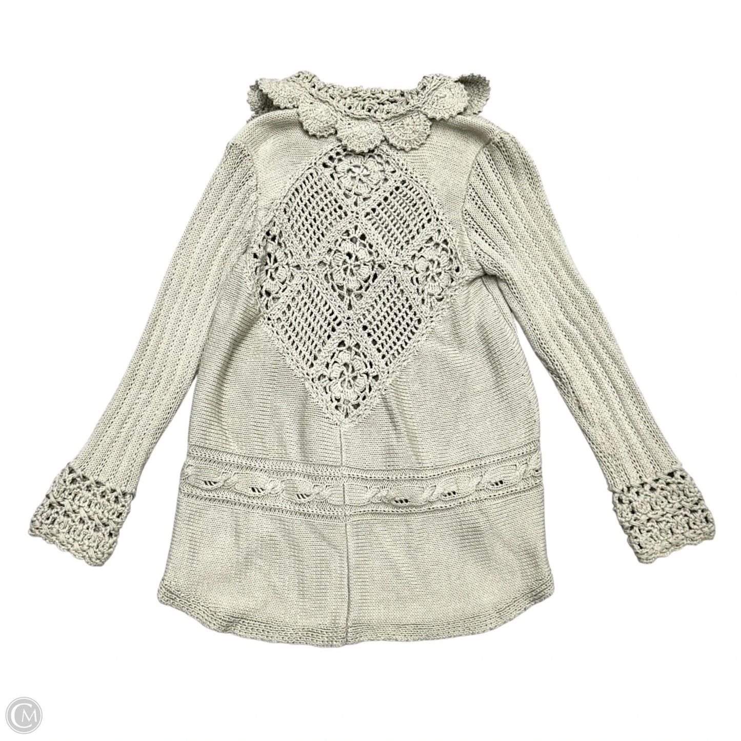 Sweater Cardigan By Pure Handknit In Taupe, Size: S