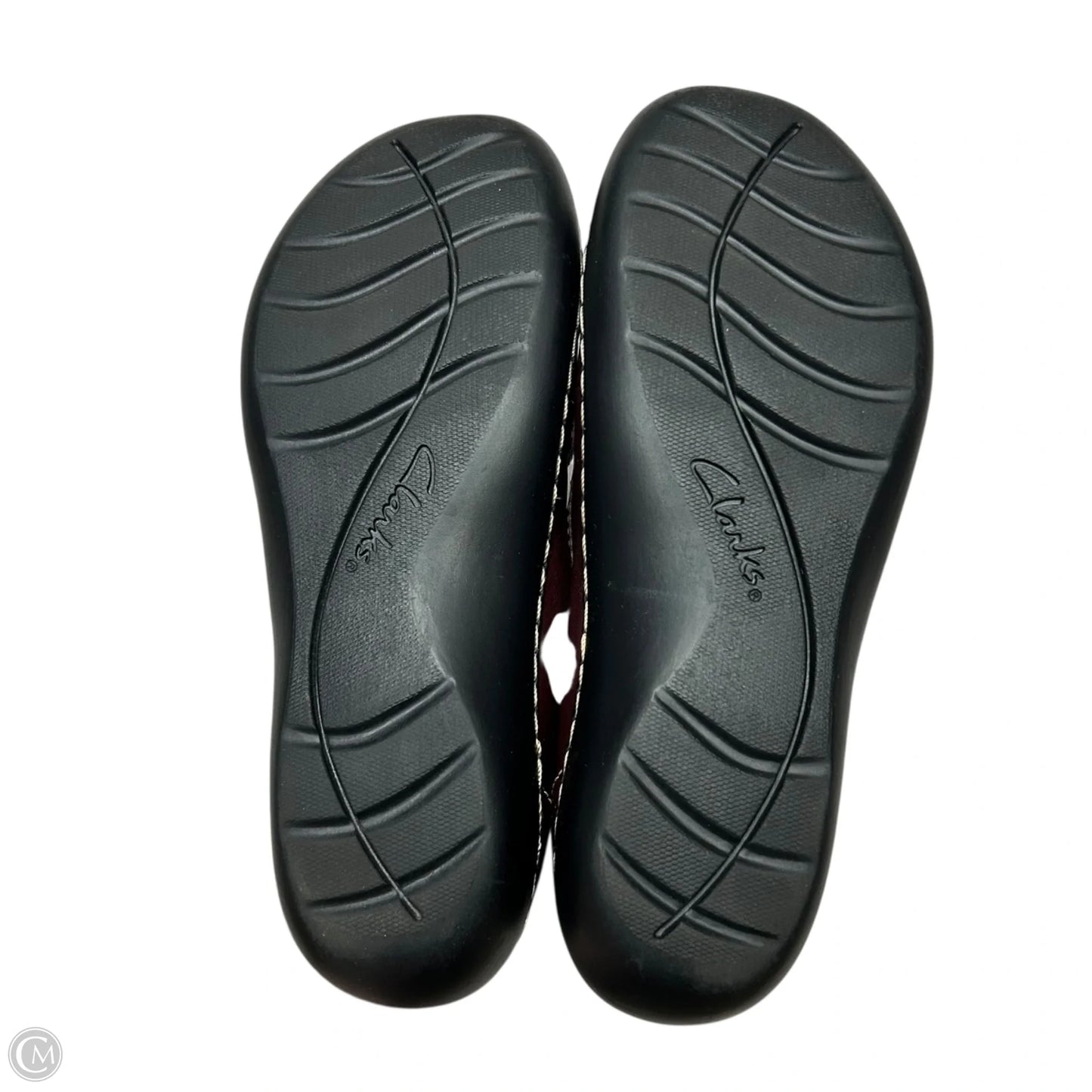 Shoes Flats By Clarks In Maroon, Size: 6