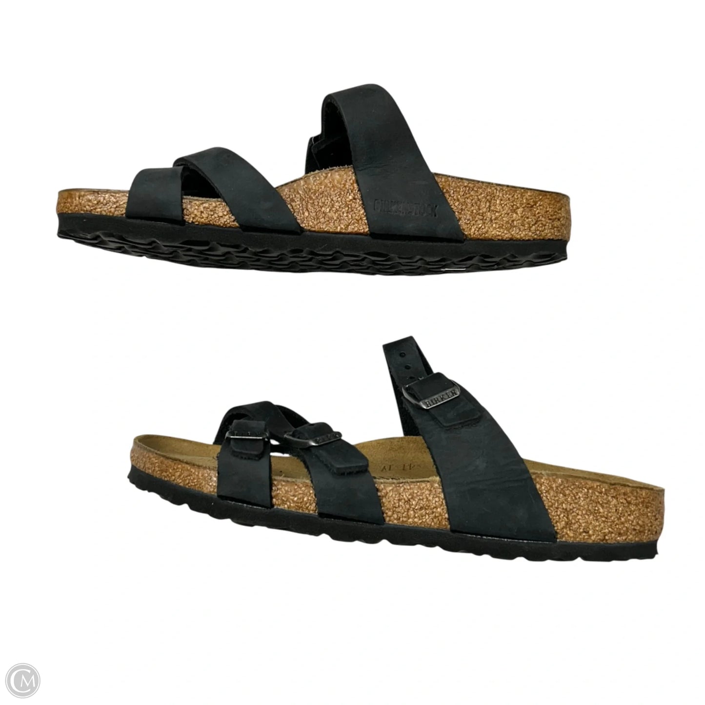 Sandals Flats By Birkenstock In Black, Size: 6