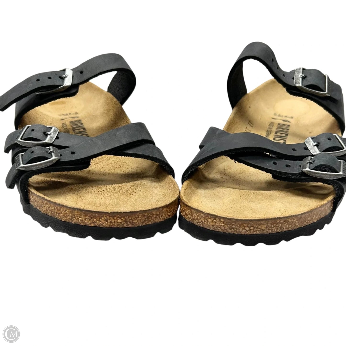 Sandals Flats By Birkenstock In Black, Size: 6