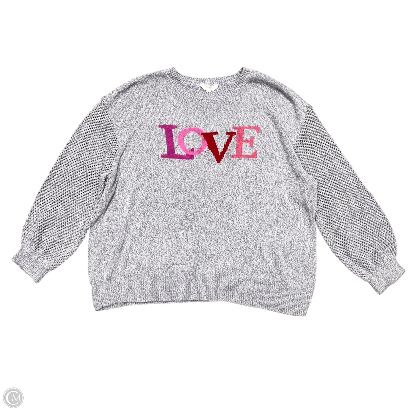 Sweater By Terra & Sky In Pink & Purple, Size: 2x