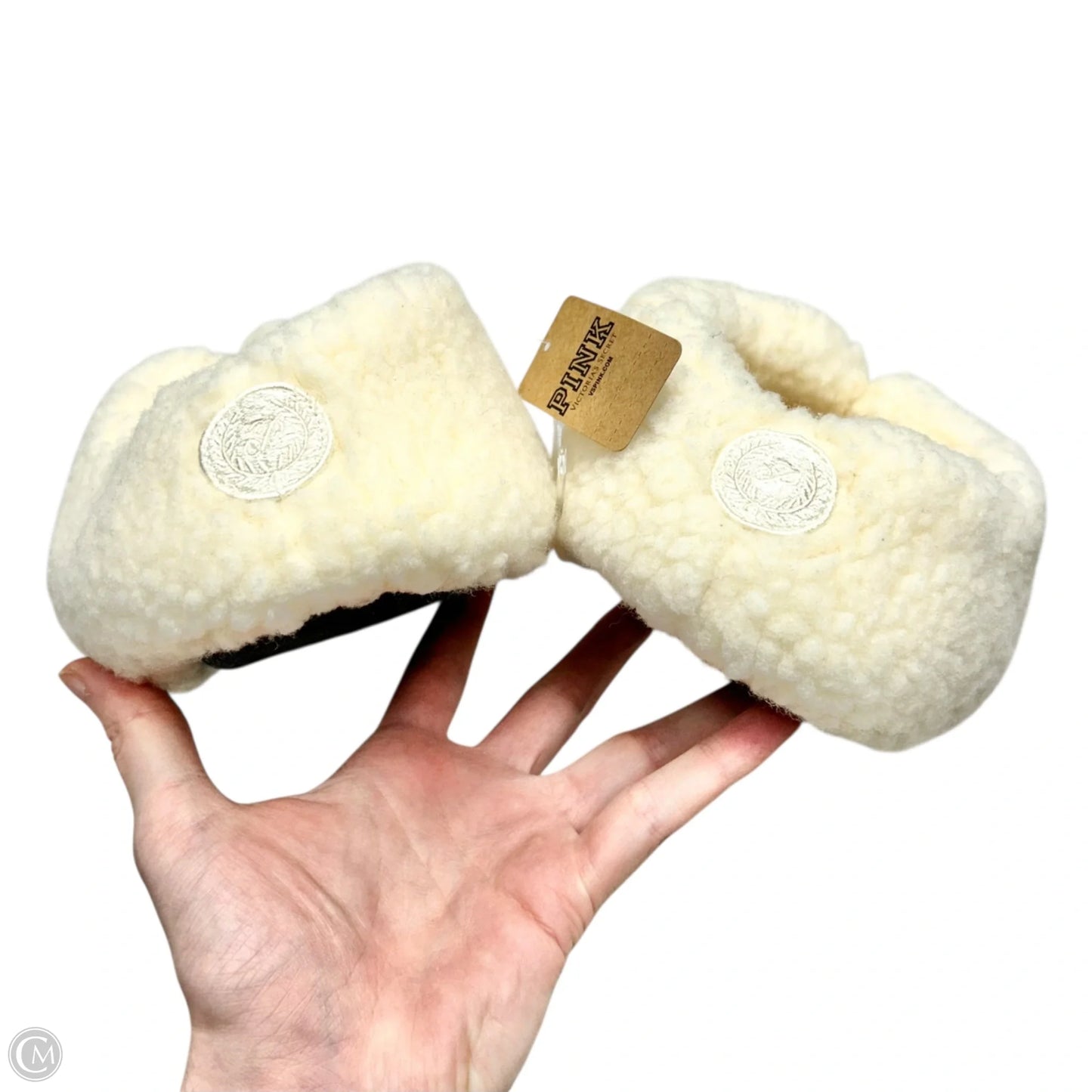 Slippers By Pink In Cream, Size: L