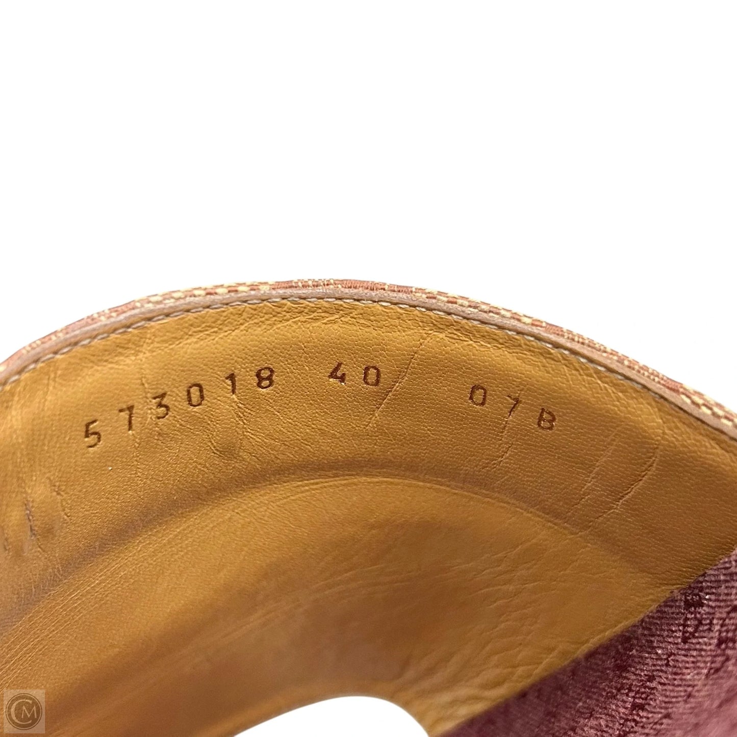 Sandals Luxury Designer By Gucci In Maroon, Size: 9.5