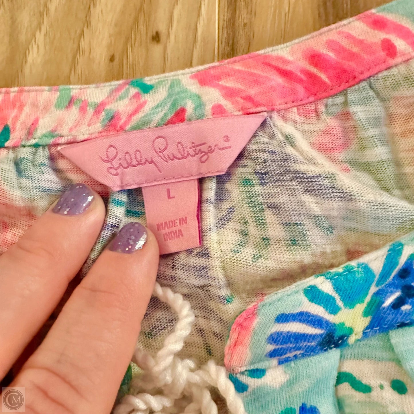 Dress Designer By Lilly Pulitzer In Blue & Pink, Size: L