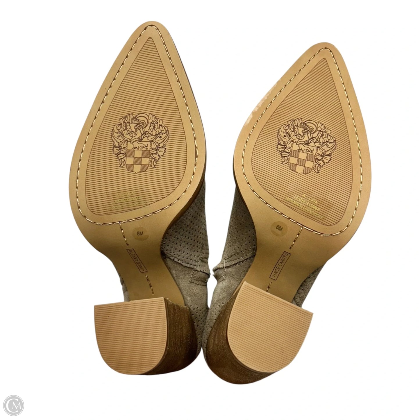 Boots Ankle Heels By Vince Camuto In Beige, Size: 8