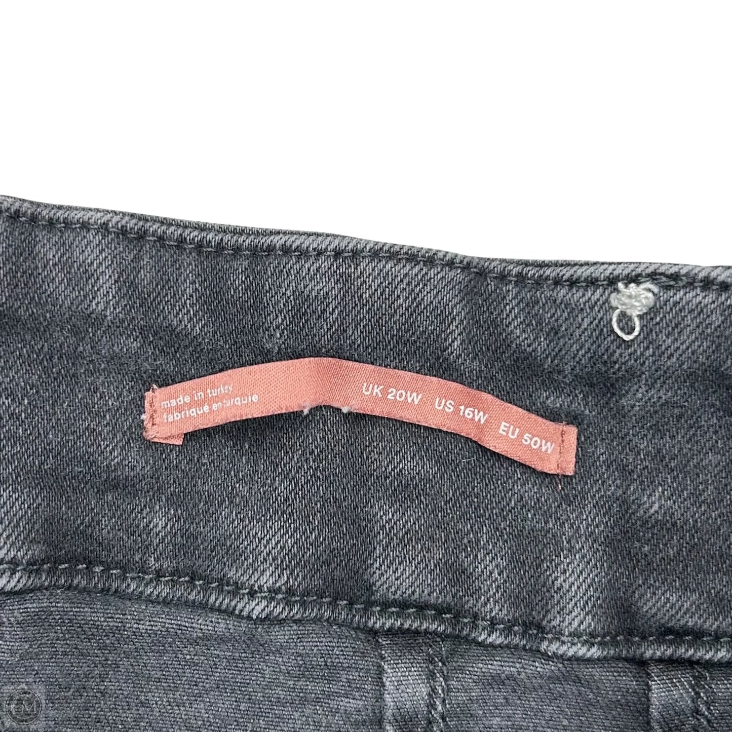 Jeans Wide Leg By Pilcro In Black Denim, Size: 16