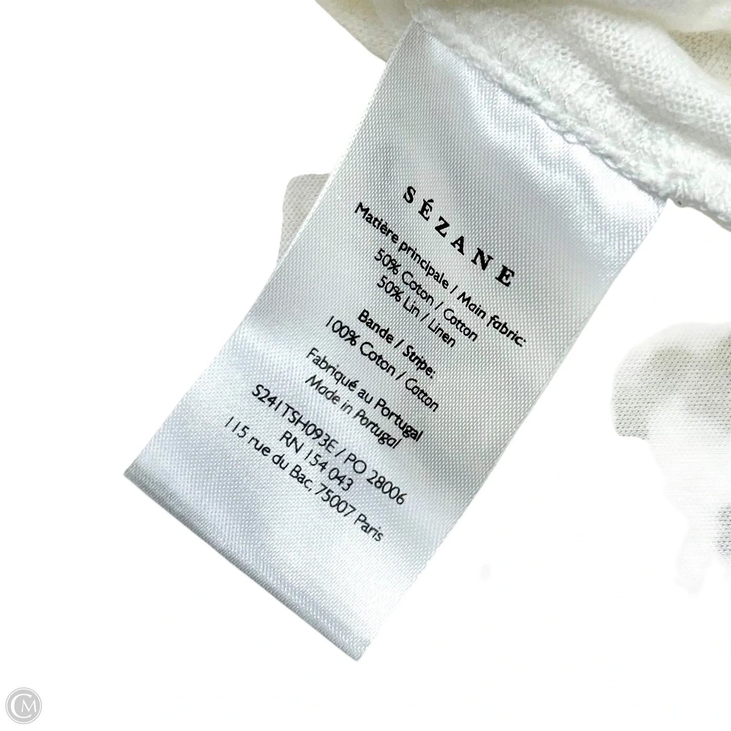 Top Short Sleeve By Sezane In White, Size: L