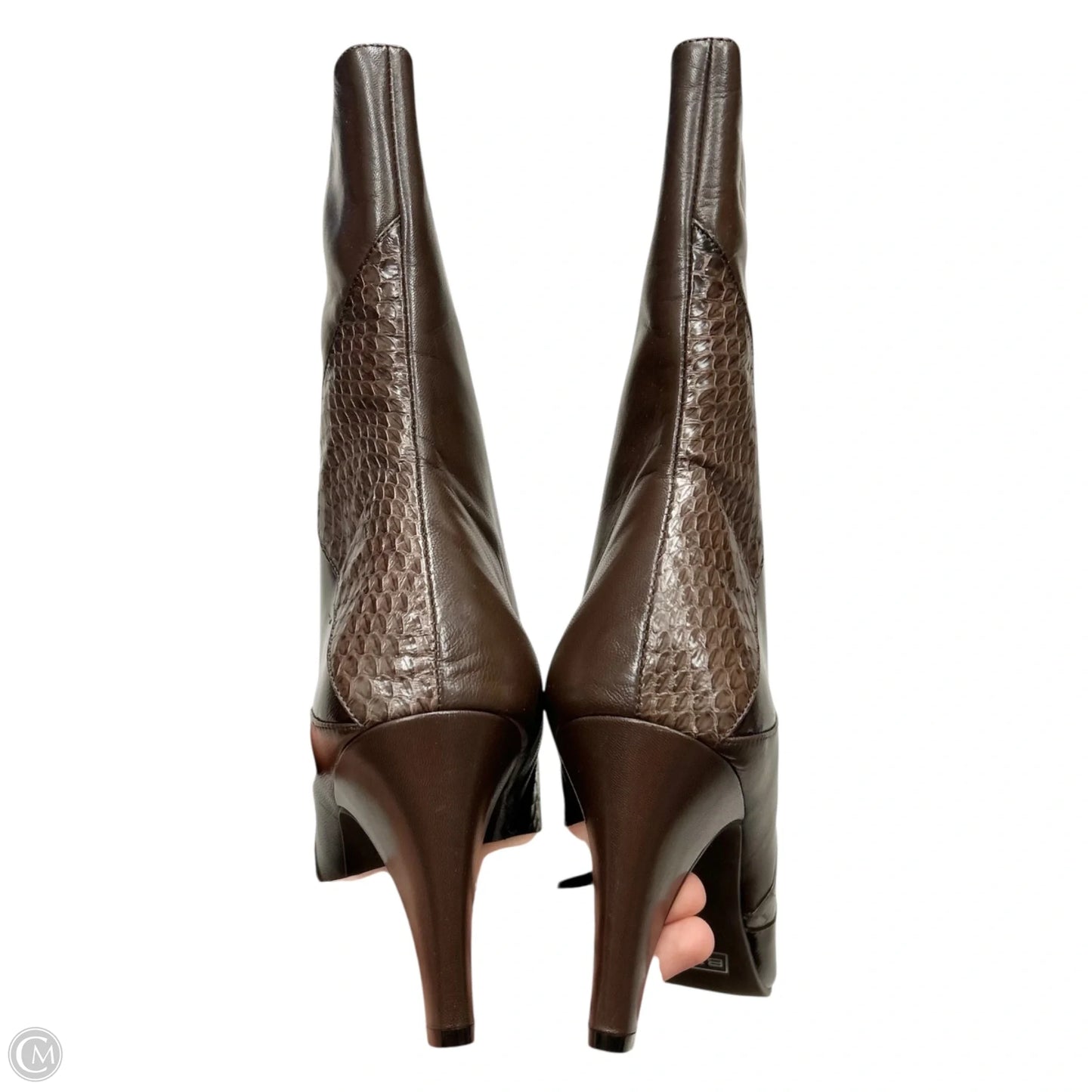 Boots Mid-calf Heels By Bellini In Brown, Size: 12