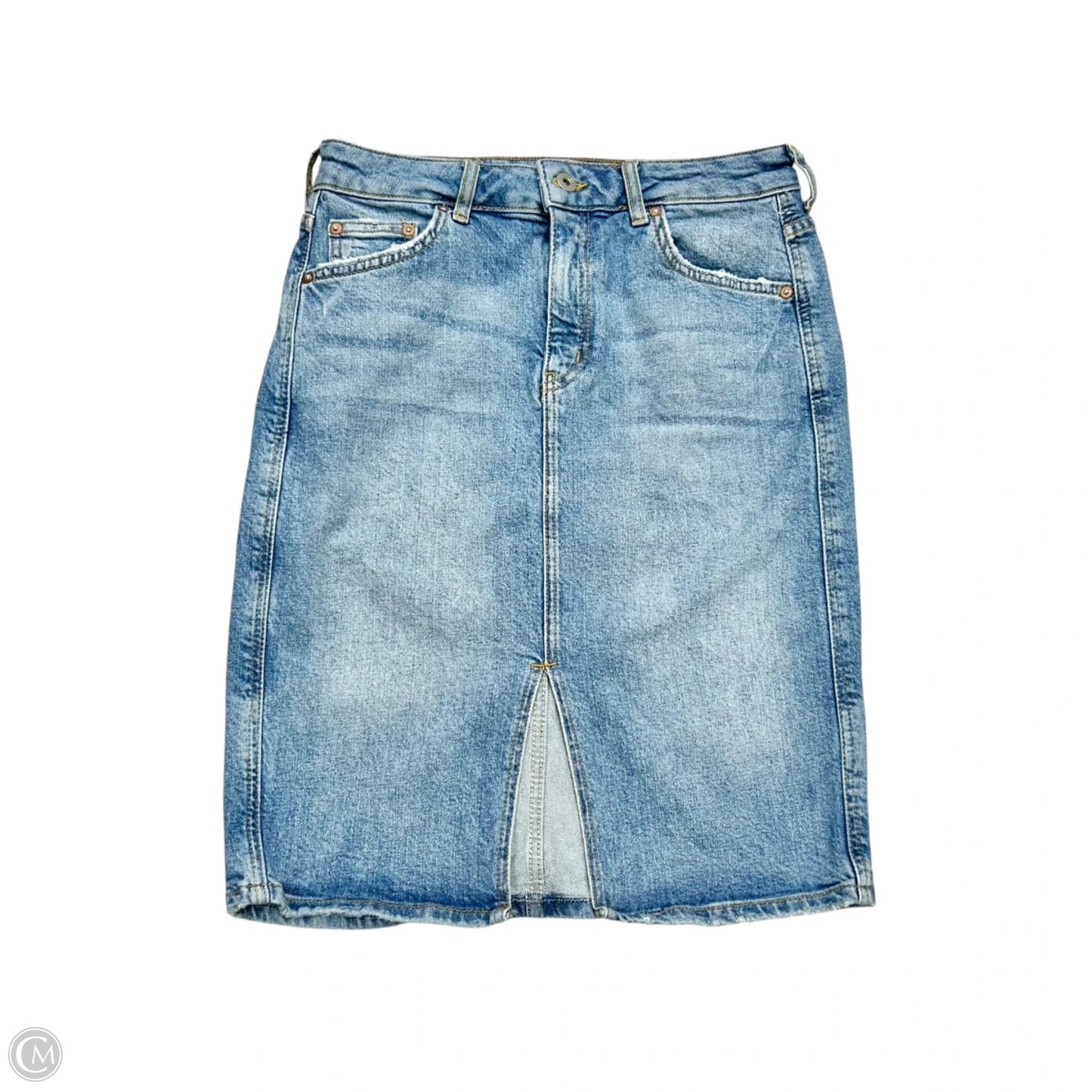 Skirt Mini & Short By Pilcro In Blue Denim, Size: 4