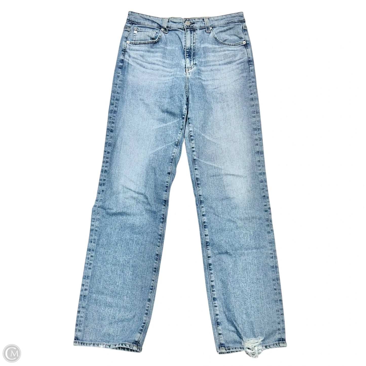 Jeans Straight By Ag Jeans In Blue Denim, Size: 10