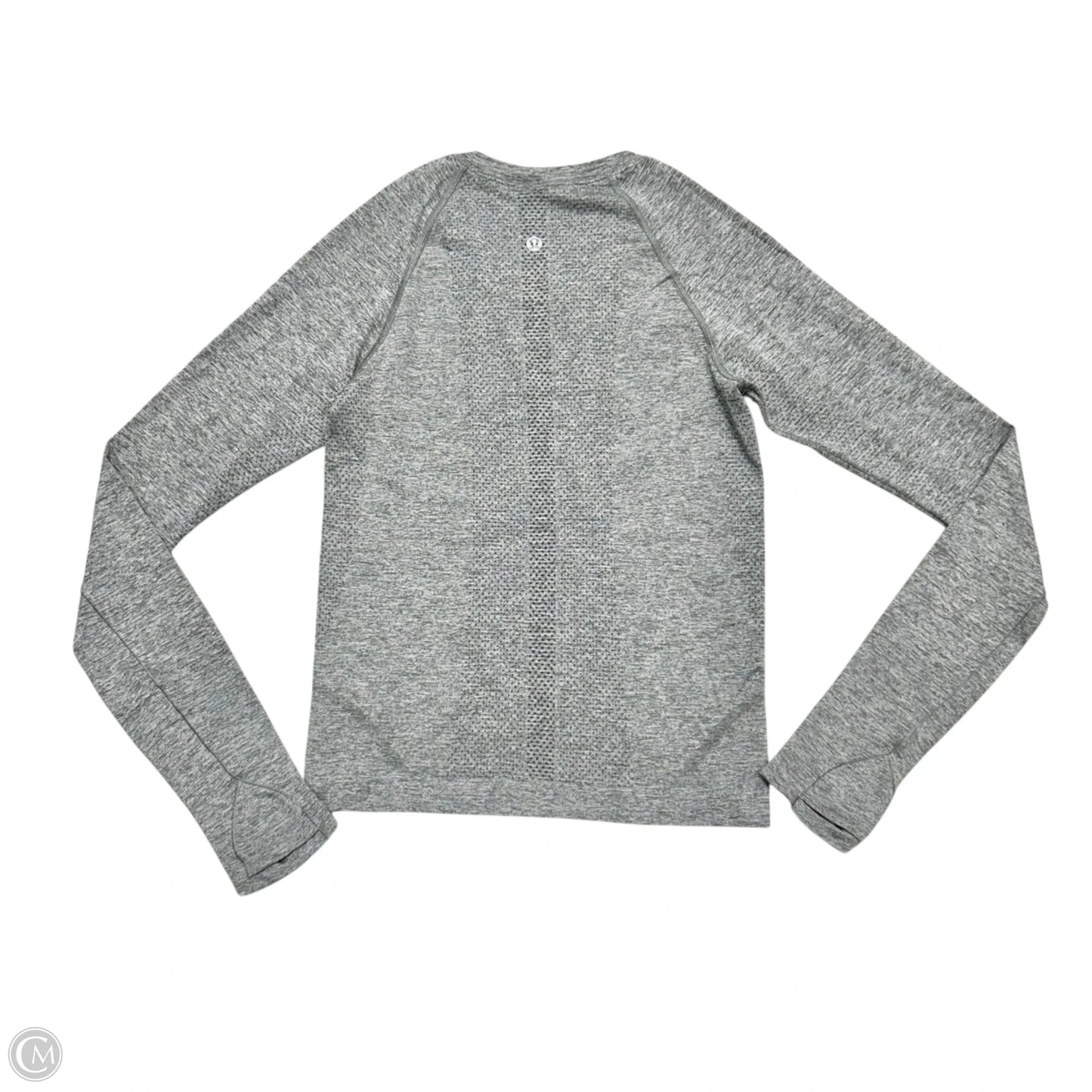 Athletic Top Long Sleeve Crewneck By Lululemon In Grey, Size: S