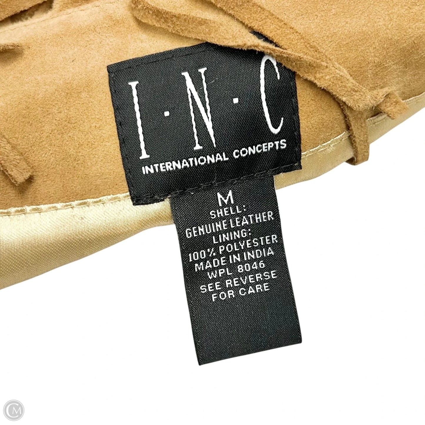 Jacket Leather By Inc In Tan, Size: M