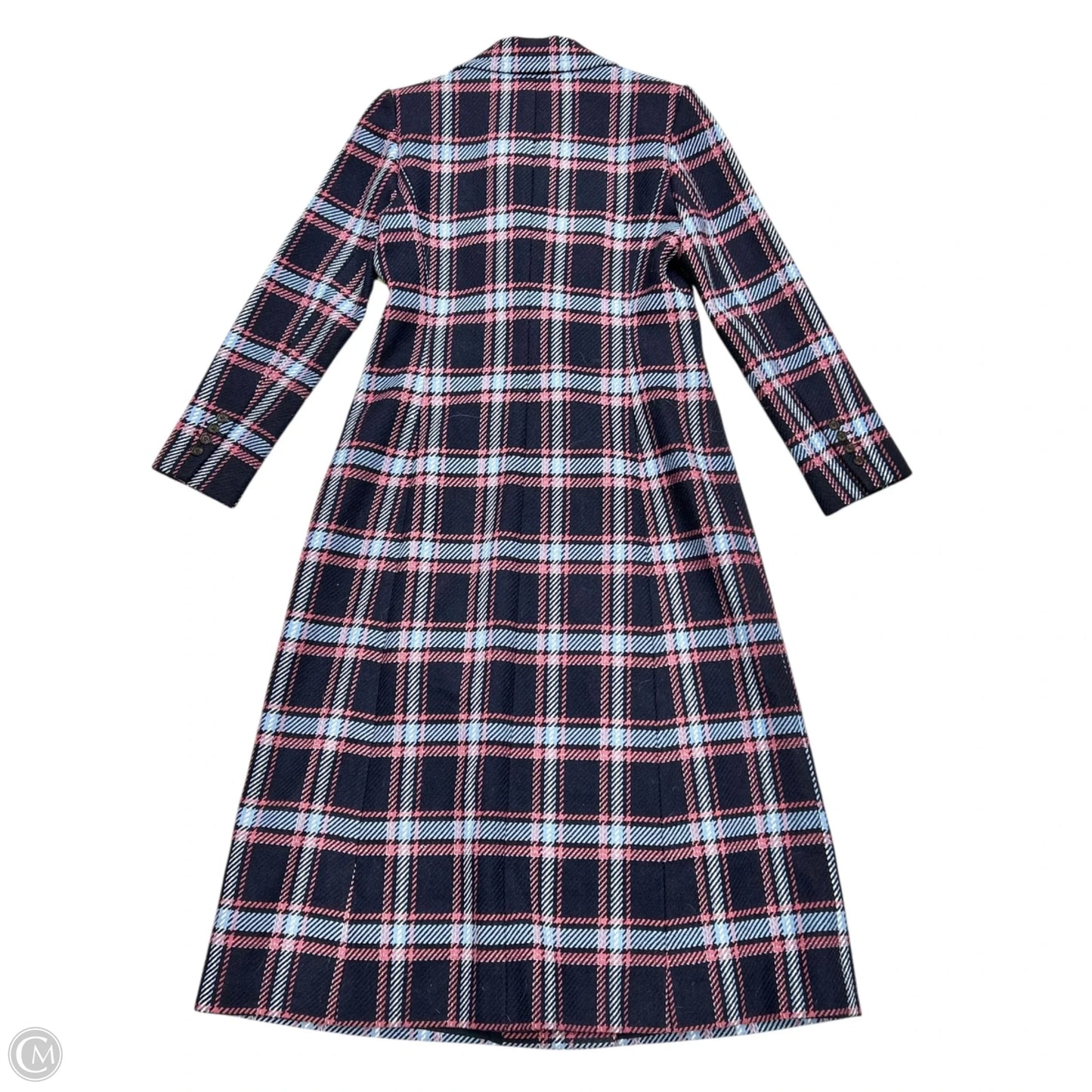 Coat Peacoat By Halogen In Blue & Pink, Size: L