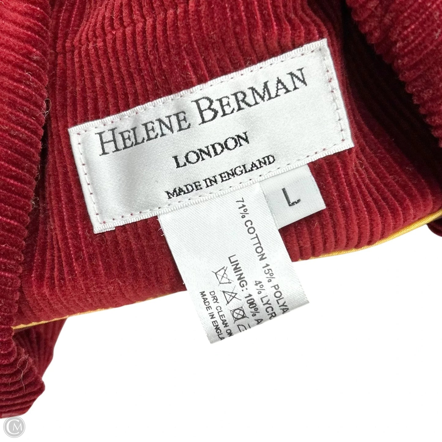 Coat Peacoat By Helene Berman London In Red, Size: L