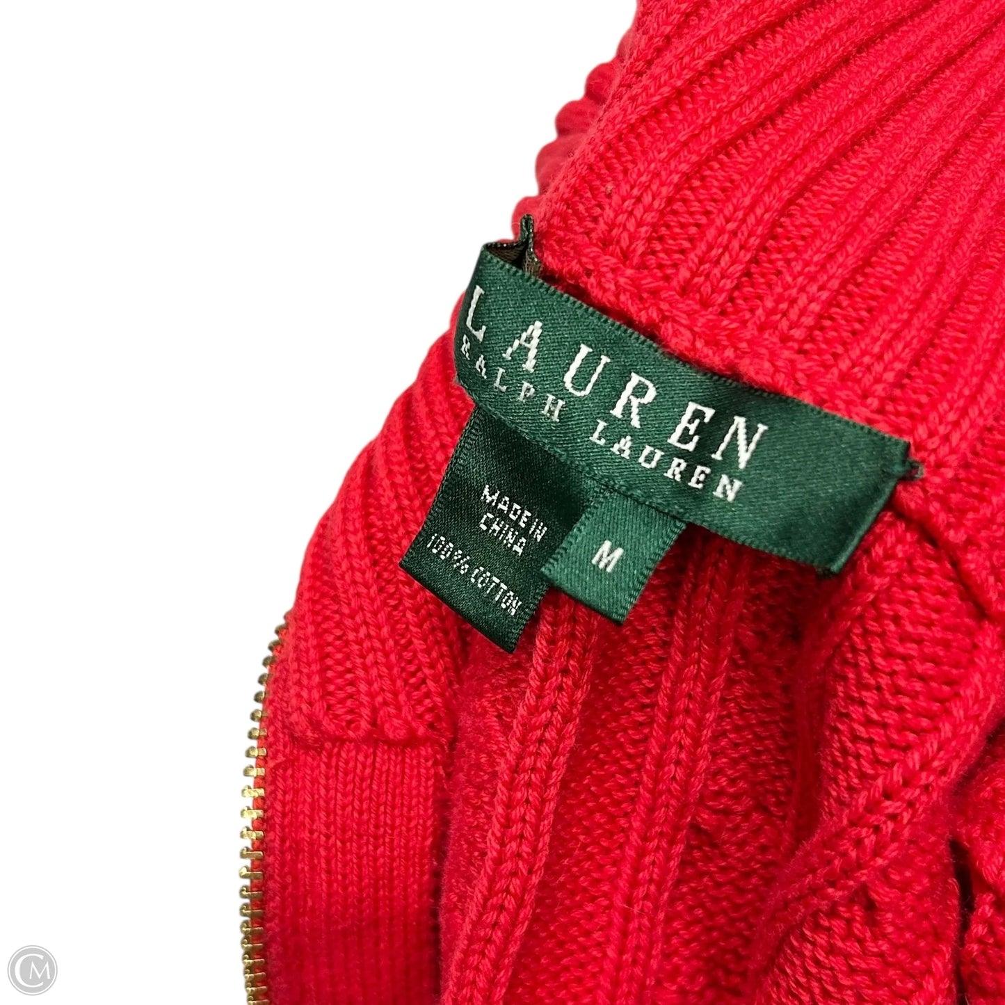 Sweater Cardigan By Lauren By Ralph Lauren In Red, Size: M