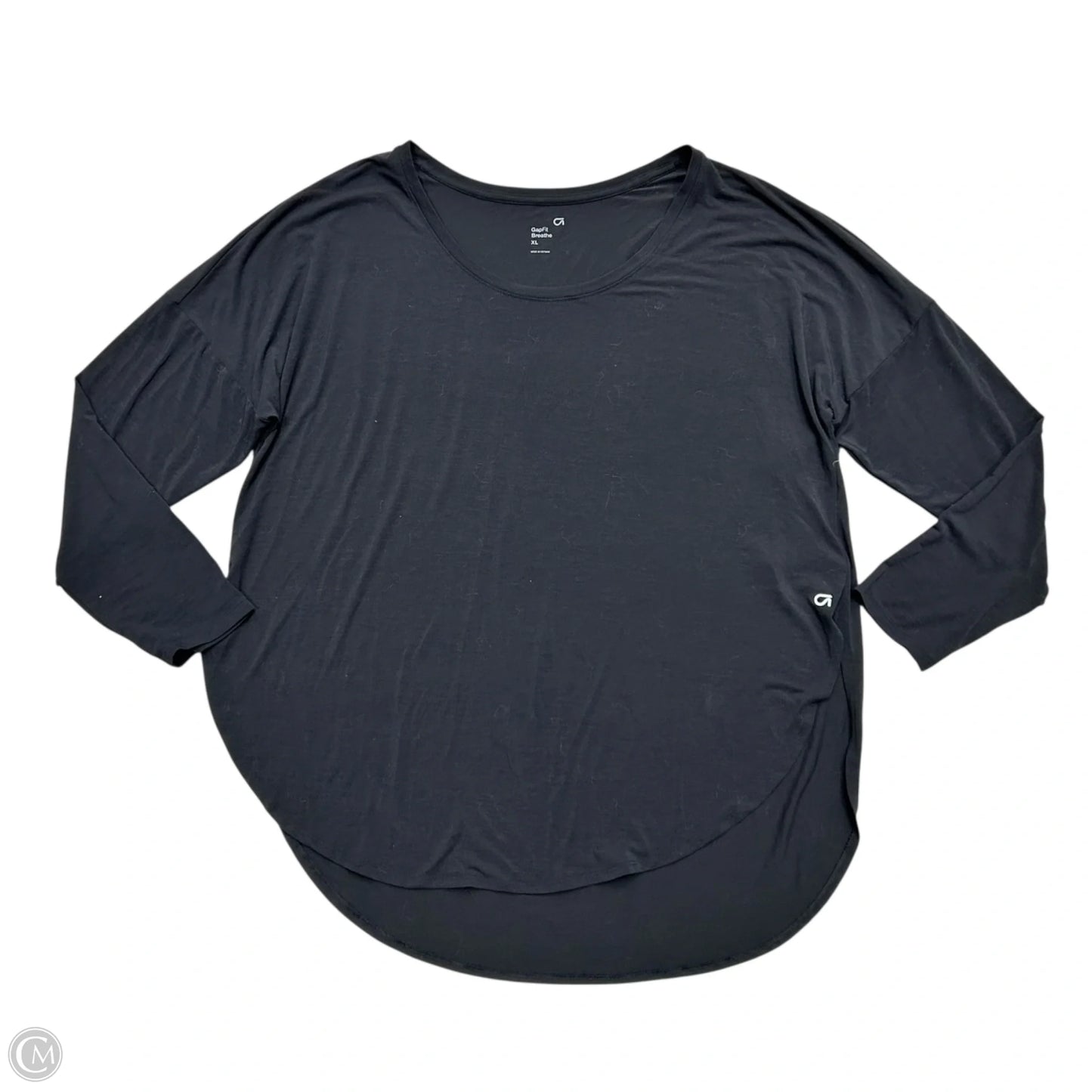 Athletic Top Long Sleeve Crewneck By Gapfit In Black, Size: Xl