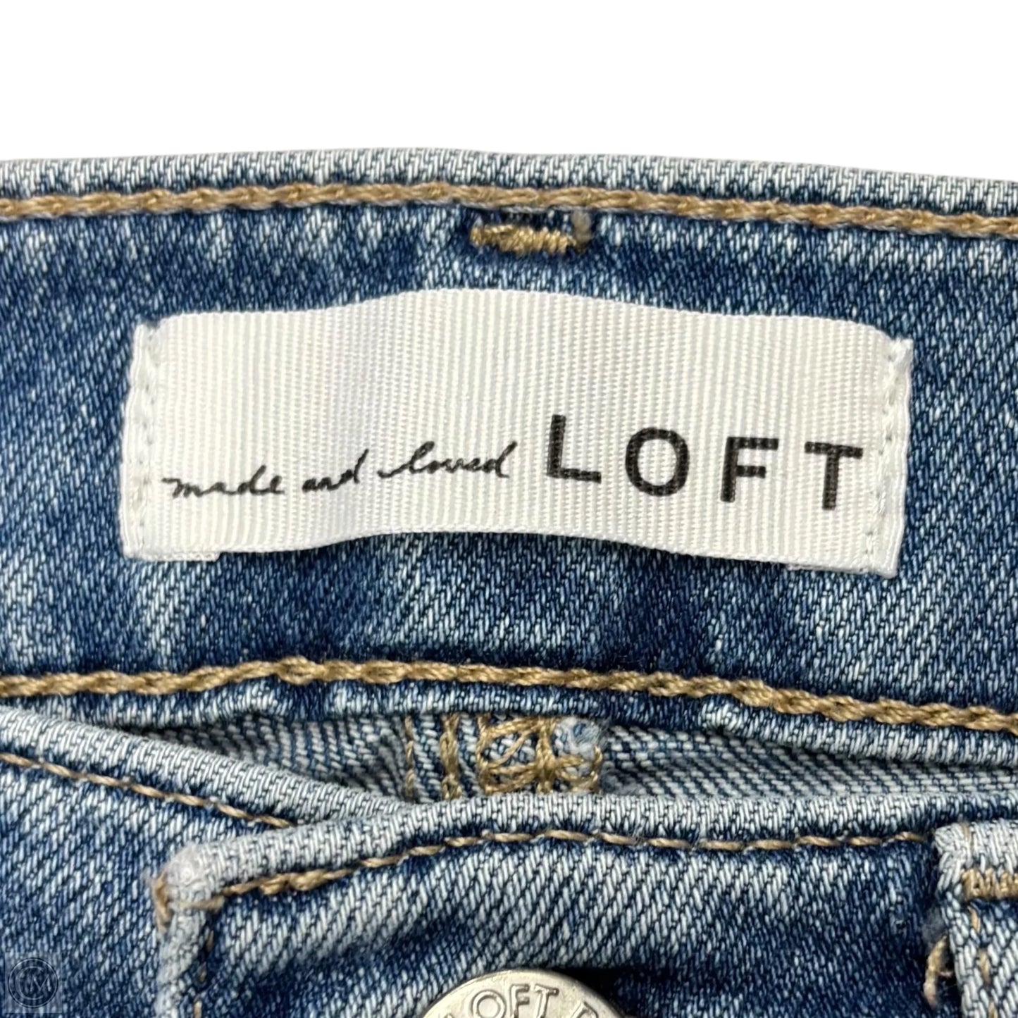 Jeans Wide Leg By Loft In Blue Denim, Size: 0