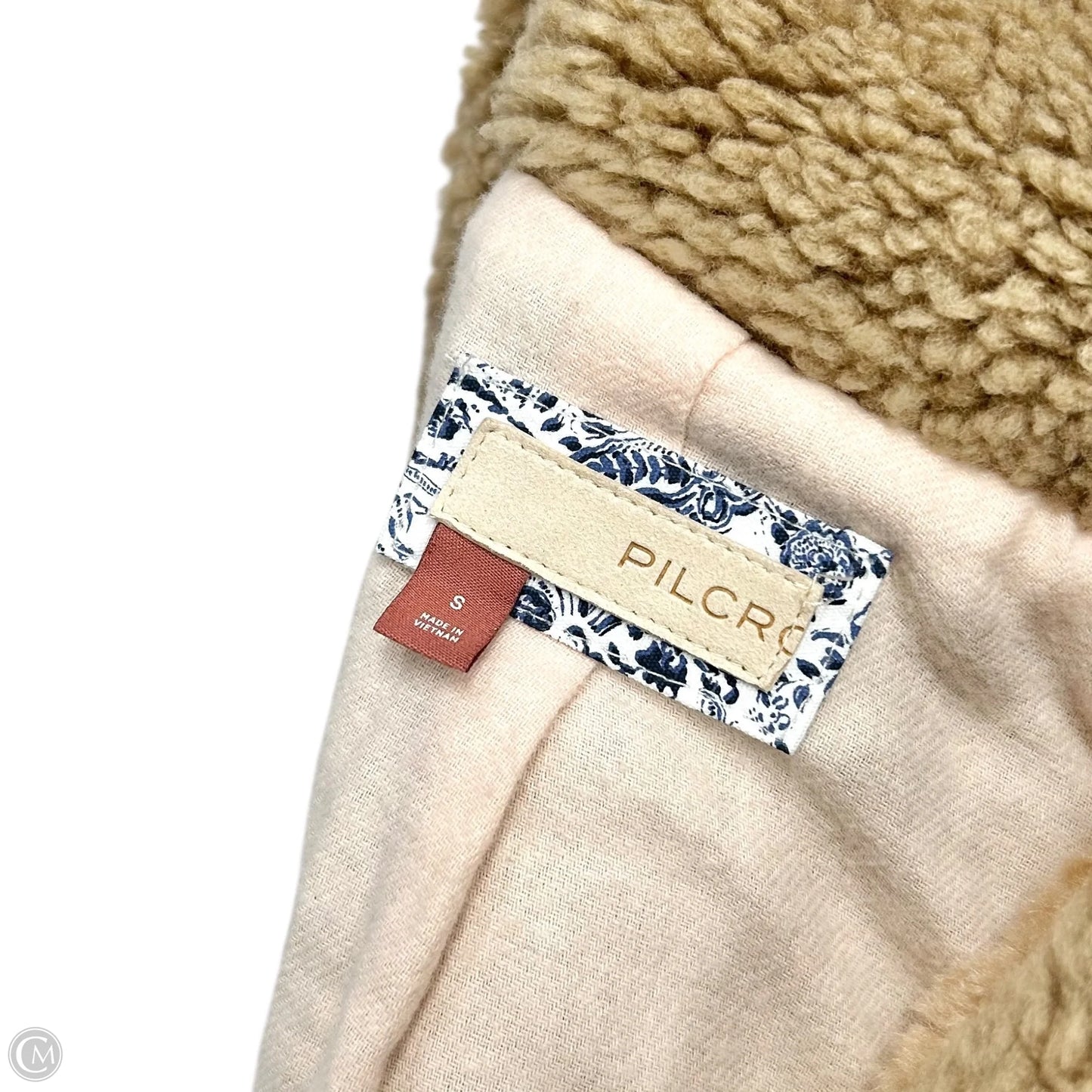 Coat Faux Fur & Sherpa By Pilcro In Tan & White, Size: S