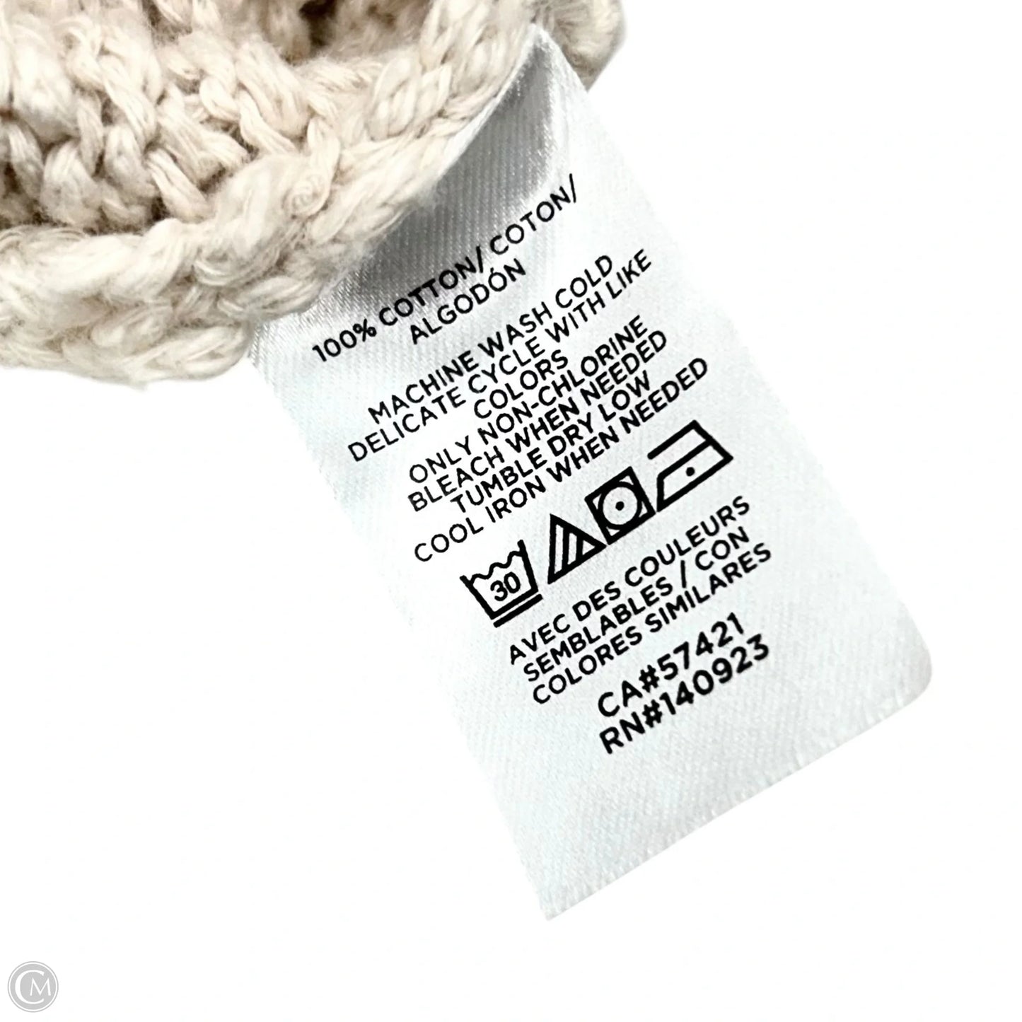 Sweater Cardigan By Loft In Cream, Size: S