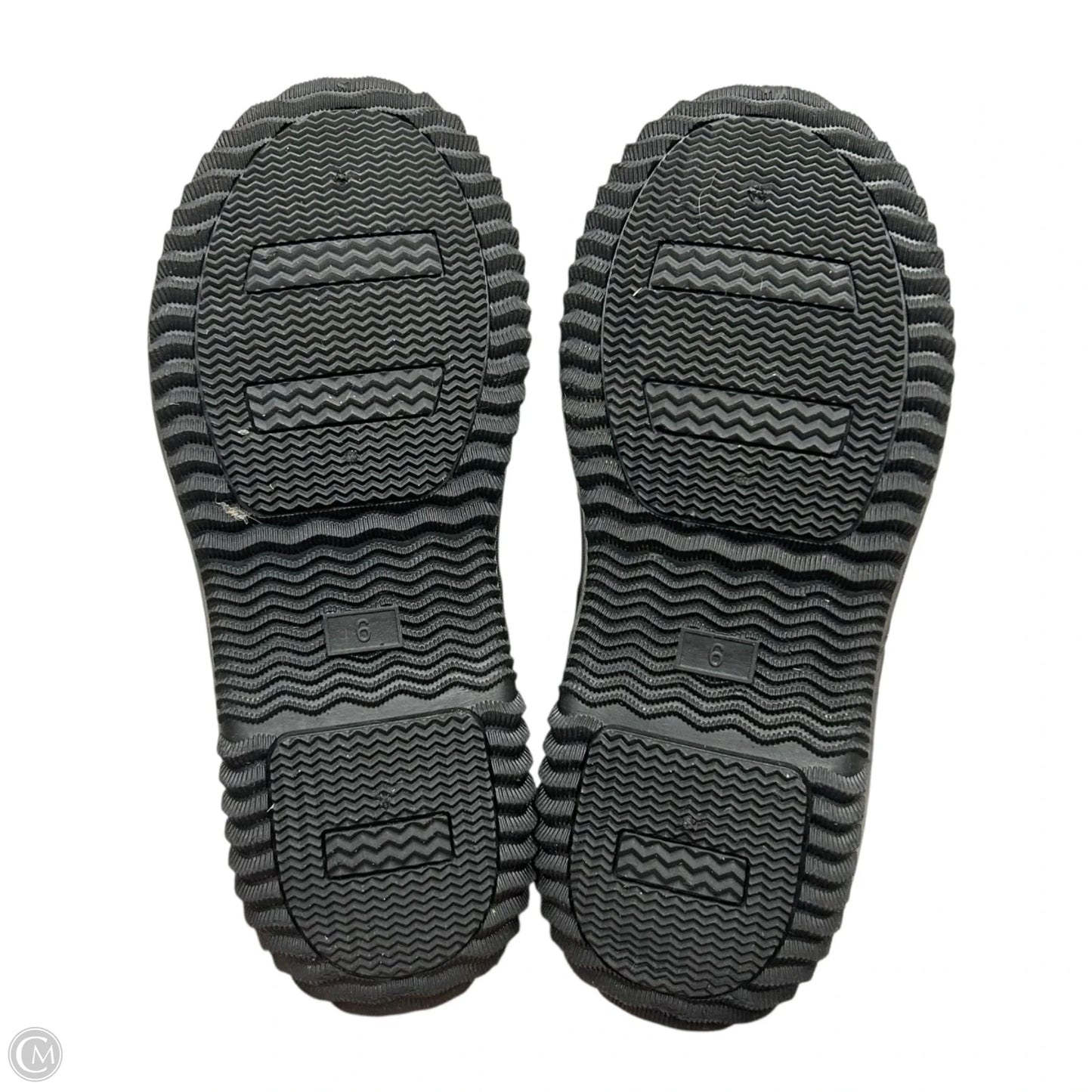 Boots Rain In Black & White, Size: 6