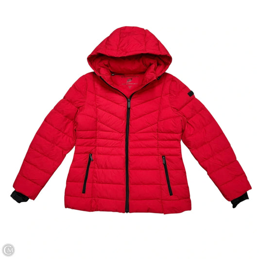 Coat Puffer & Quilted By Bcbgmaxazria In Red, Size: M