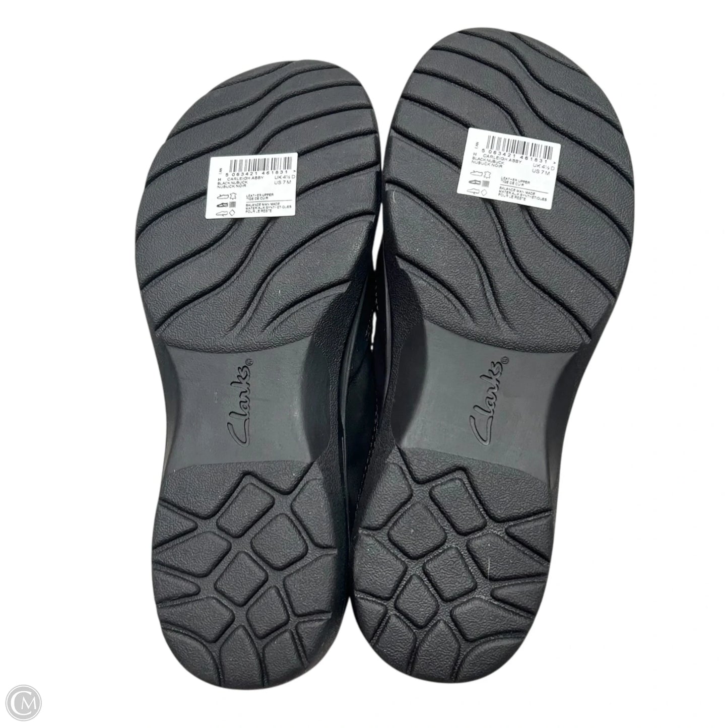 Shoes Flats By Clarks In Black, Size: 7