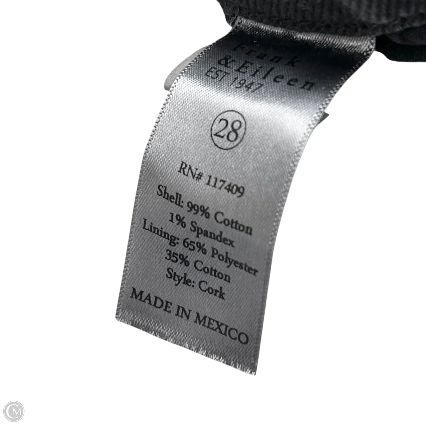 Jeans Straight By Frank And Eileen In Black Denim, Size: 6