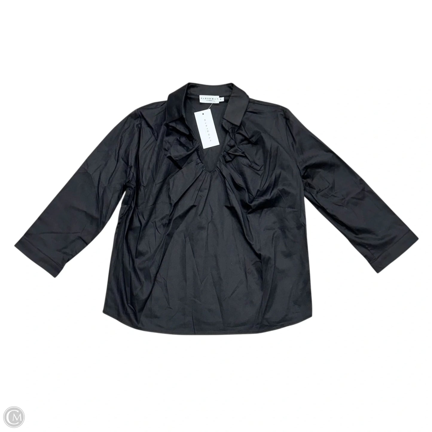 Top Long Sleeve By Harshman In Black, Size: S