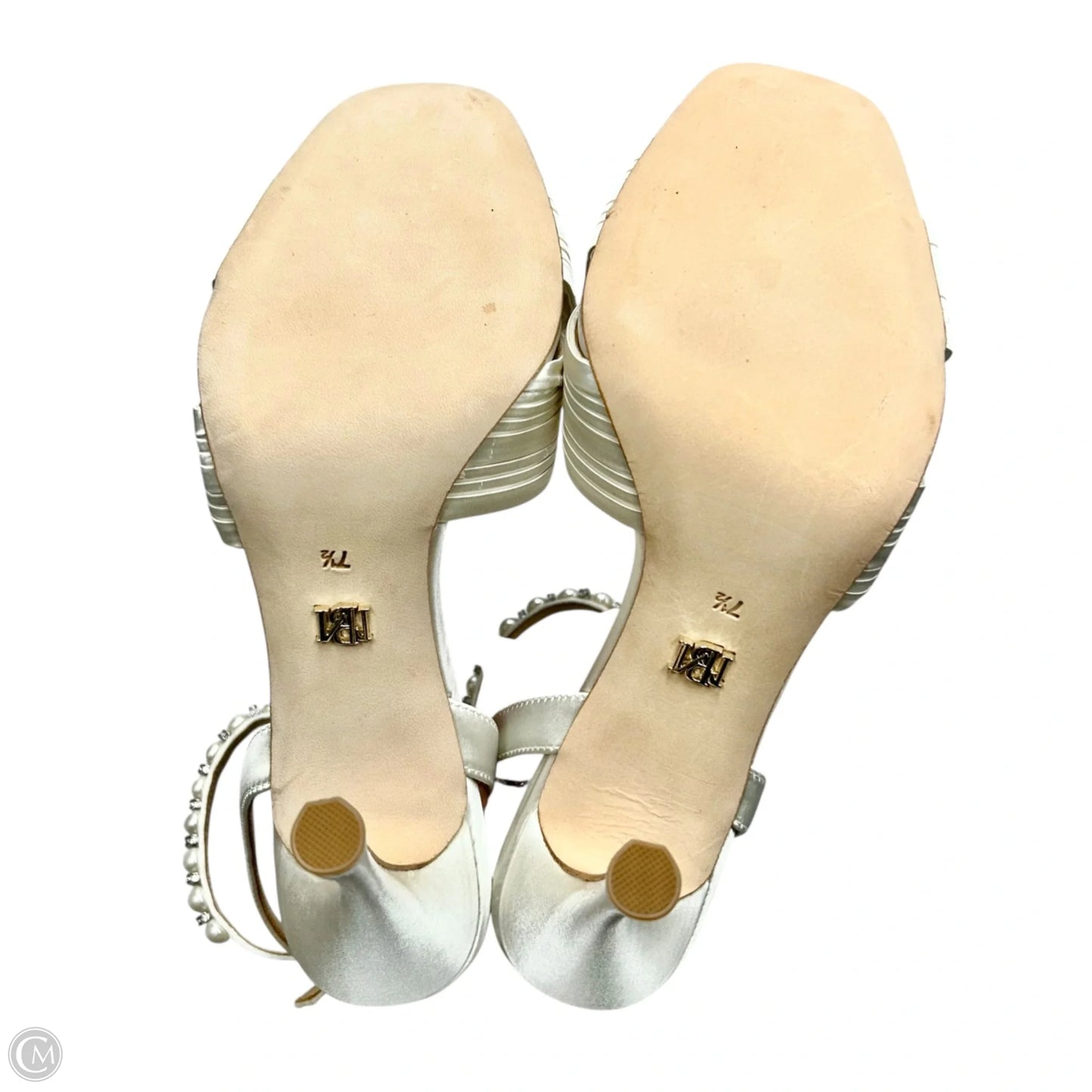 Shoes Heels Block By Badgley Mischka In Ivory, Size: 7.5