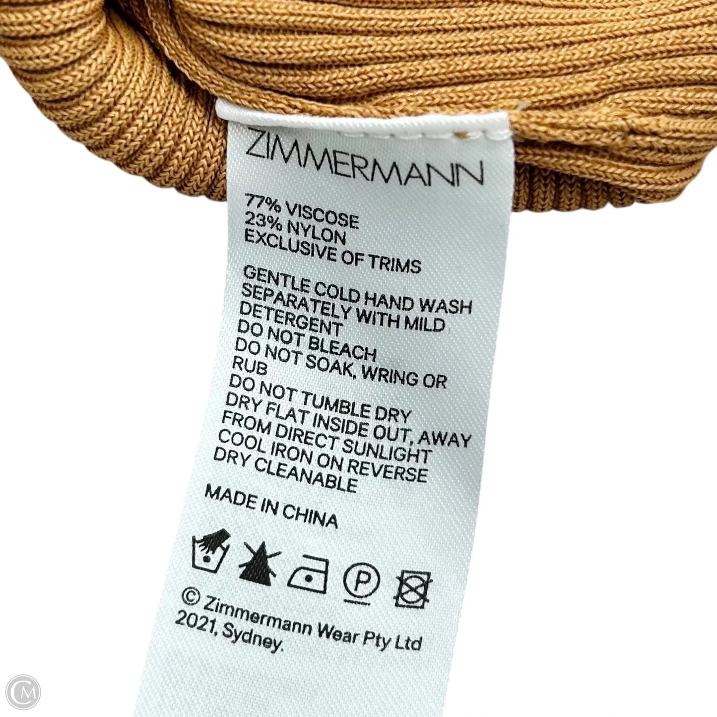 Top Sleeveless By Zimmermann In Tan, Size: Xs