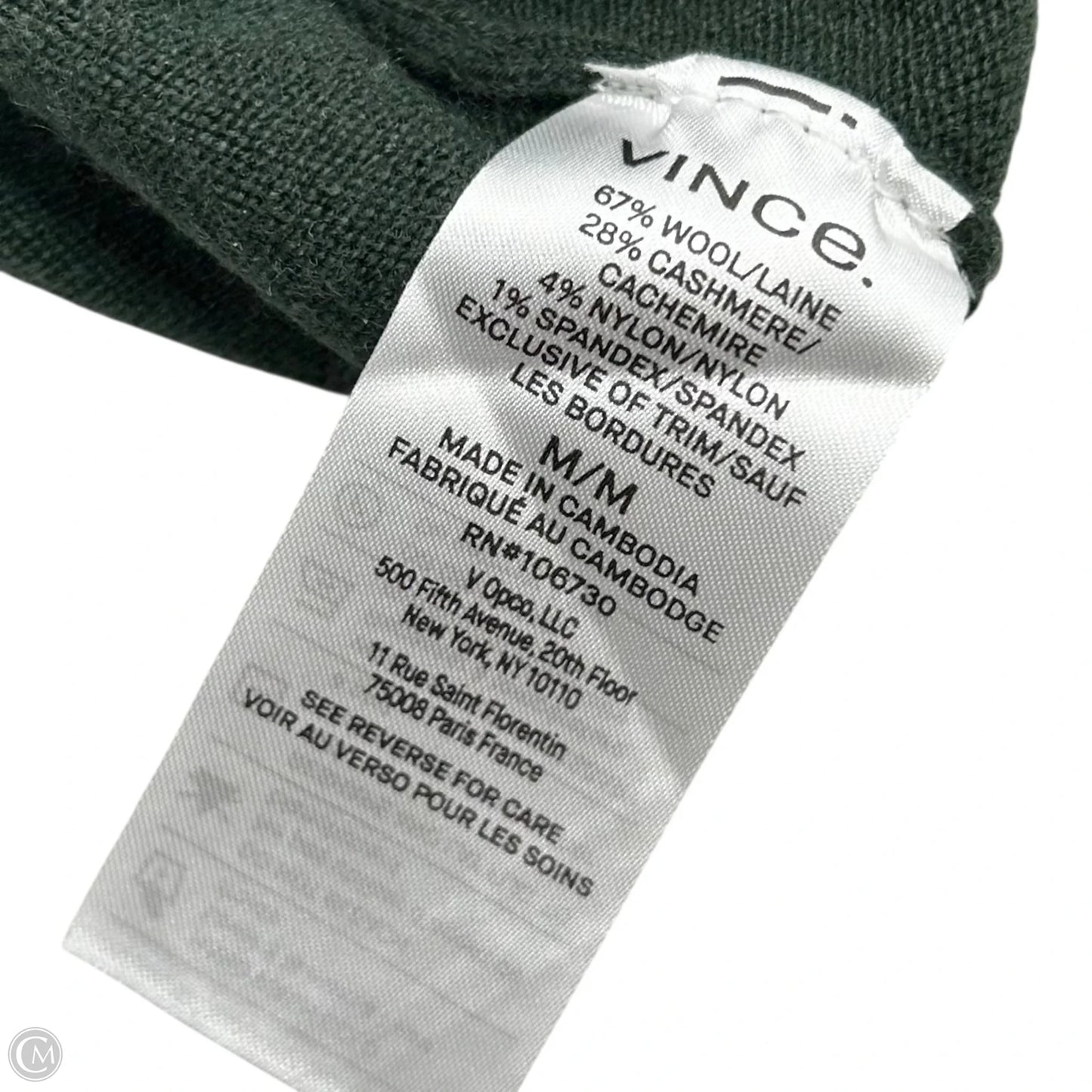 Sweater Cardigan By Vince In Green, Size: M