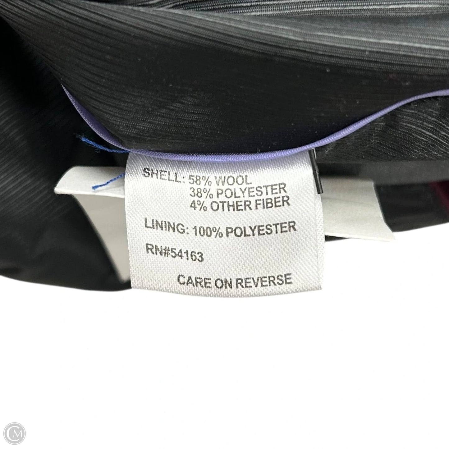 Coat Peacoat By Calvin Klein In Maroon, Size: L