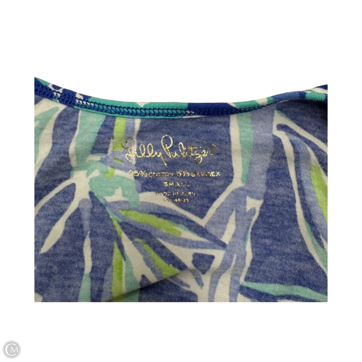 Tank Top Designer By Lilly Pulitzer In Blue & Green, Size: S